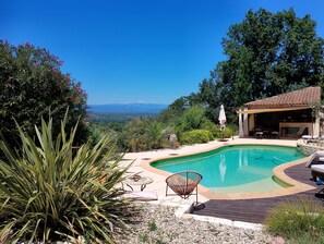 Outdoor pool - Provencal gite with all comforts, swimming pool, in a quiet property (grospierres)