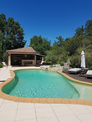 Outdoor pool - Provencal gite with all comforts, swimming pool, in a quiet property (grospierres)