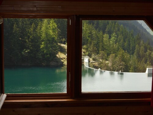 Mountain cabin above Lake Boréon