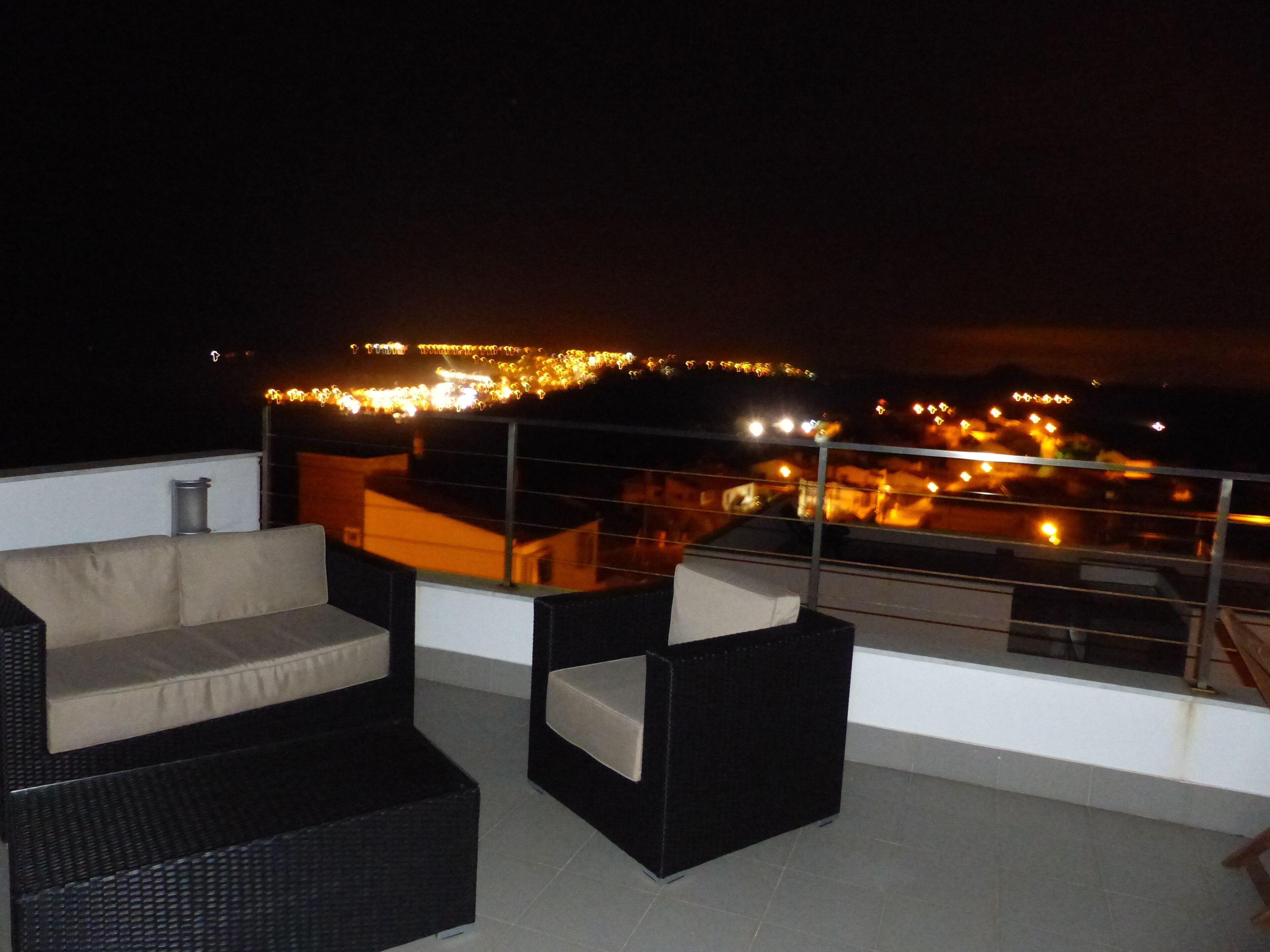 Vue de la terrasse sur Nazare