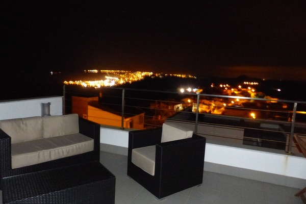 Vue de la terrasse sur Nazare