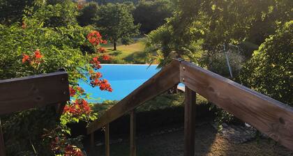 Listed architect-designed house with private SWIMMING POOL VALLEY VIEW