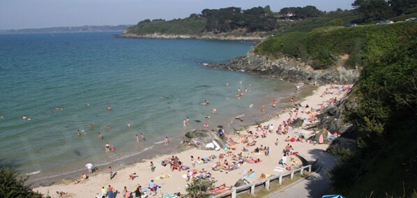 Enjoy a serene beach experience with stunning shoreline views and a variety of activities.