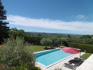 Outdoor pool - Beautiful charming gite, single storey for 7 people, pool, St Saturnin (Saint-Saturnin-Lès-Apt)