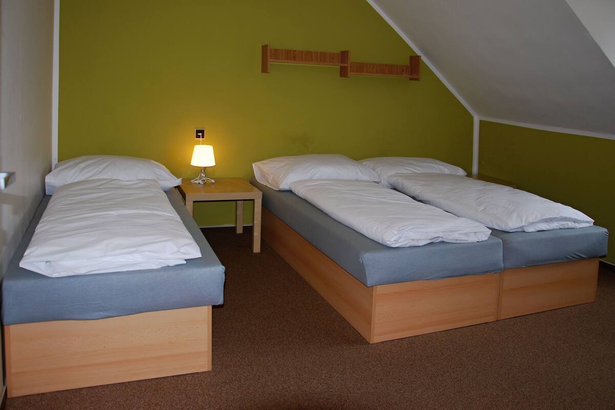 Triple Room, 3 Twin Beds, Non Smoking | Blackout drapes, WiFi (free), bed sheets