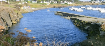 hus 250 m havn og strande