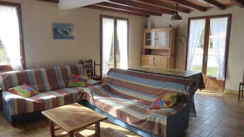 Una televisión, una chimenea