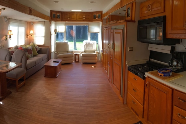 Living room kitchen dining area.