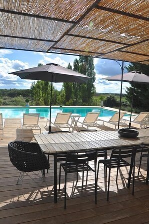 A heated pool