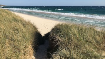 Vlak bij het strand