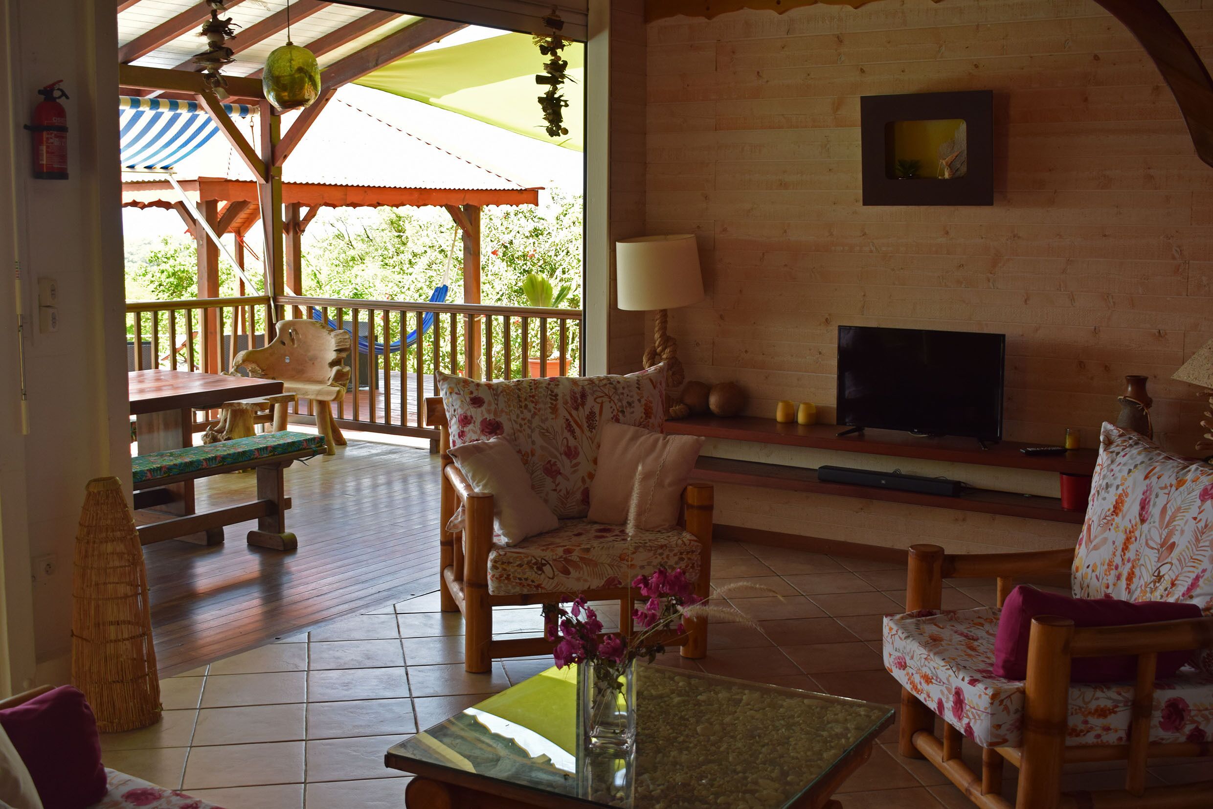 TV connectée, lecteur de DVD, livres, chaîne hi-fi