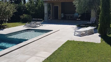 A heated pool