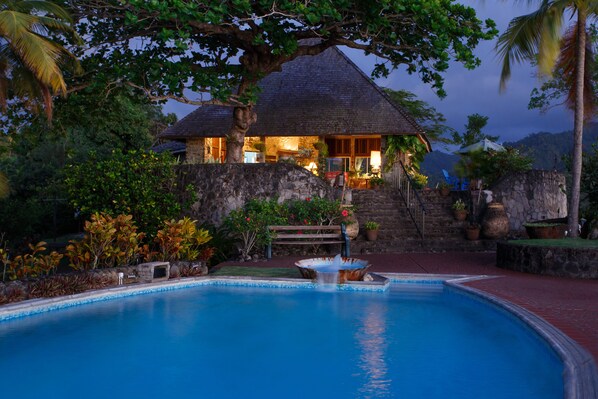 Outdoor pool - St. Lucia Private Oceanfront Secluded Villa with Pool/Full Staff Including Chef (Anse Galet)