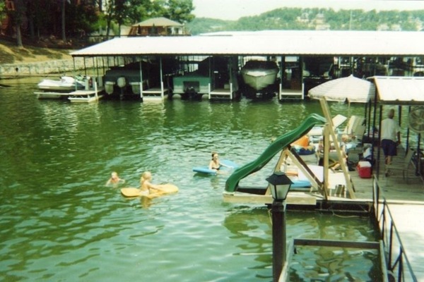 Dock with picnic area and slide. Re-wired in 2018 to meet codes.