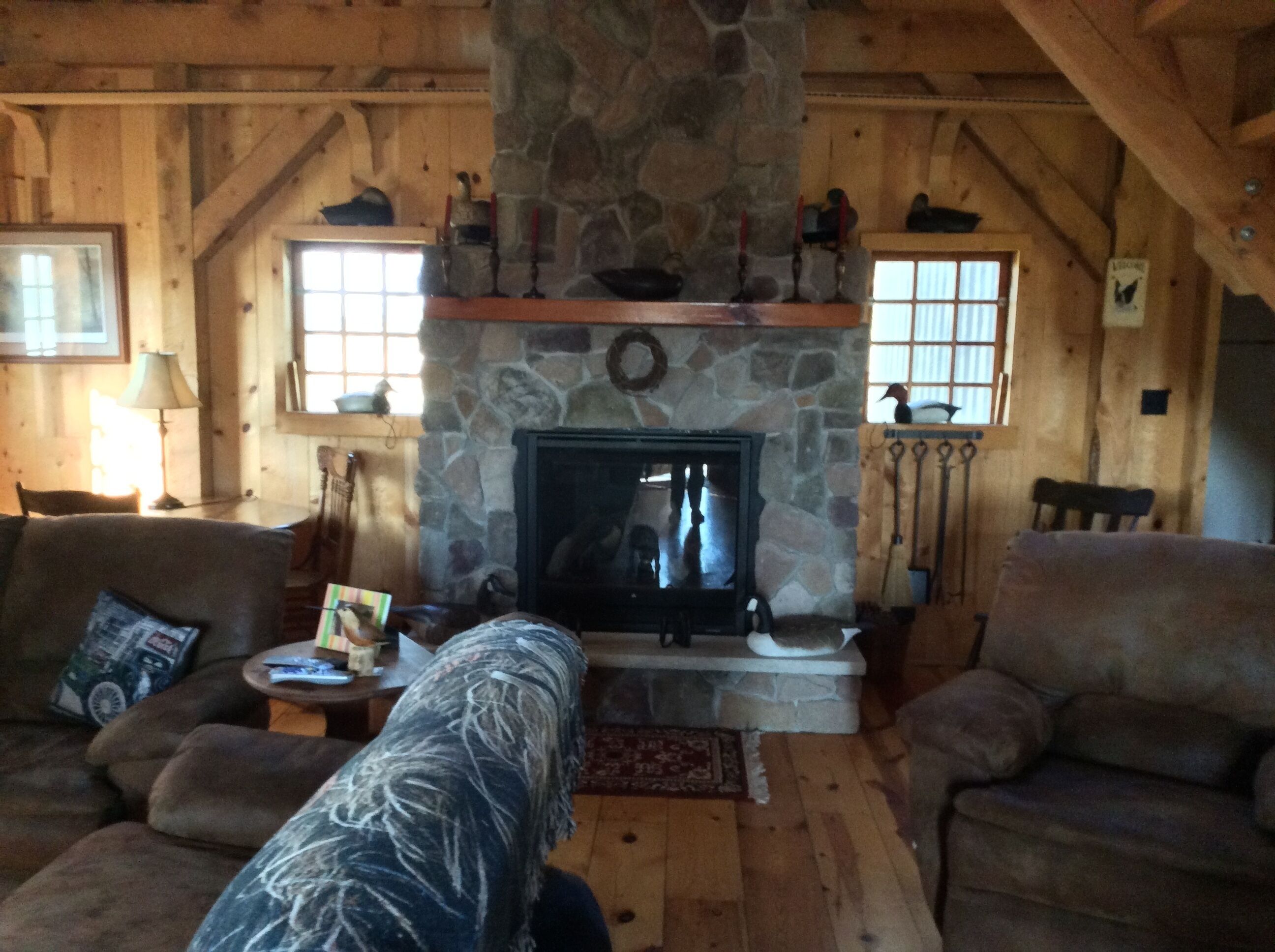 TV, fireplace, video games