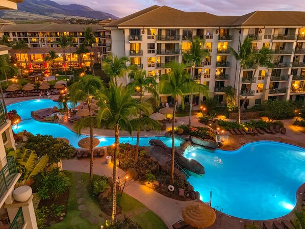 Outdoor pool, a heated pool