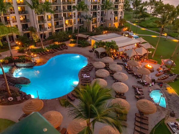 Outdoor pool, a heated pool