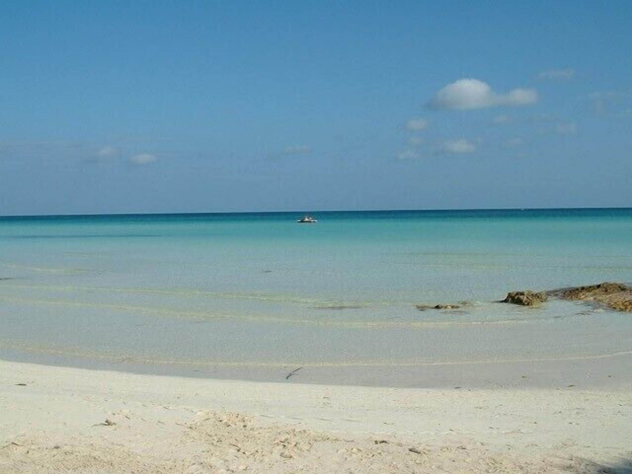 Una spiaggia nelle vicinanze, lettini da mare