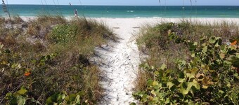 Storslått utsikt over bukten og solnedgangen i Belleair Beach