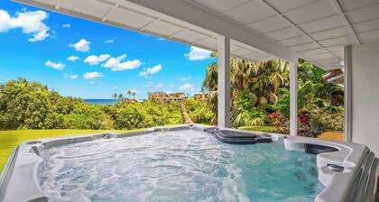 Luxury Oceanfront Escape – A/C, Hot Tub, 5 bedrooms & Stunning Ocean Views!