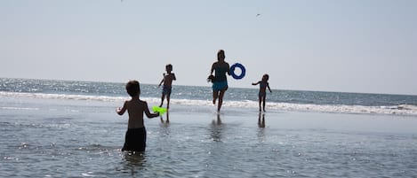 Playa en los alrededores y camastros