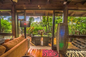 Fernseher, DVD-Player, Bücher, Musikbibliothek