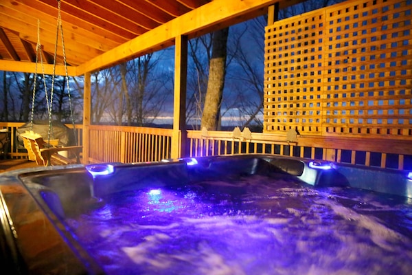 Relax in the hot tub
