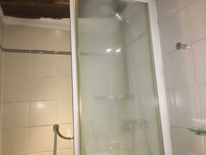 Hair dryer, towels, toilet paper