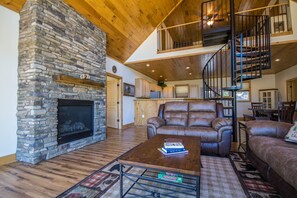 Televisio, takka, DVD-soitin