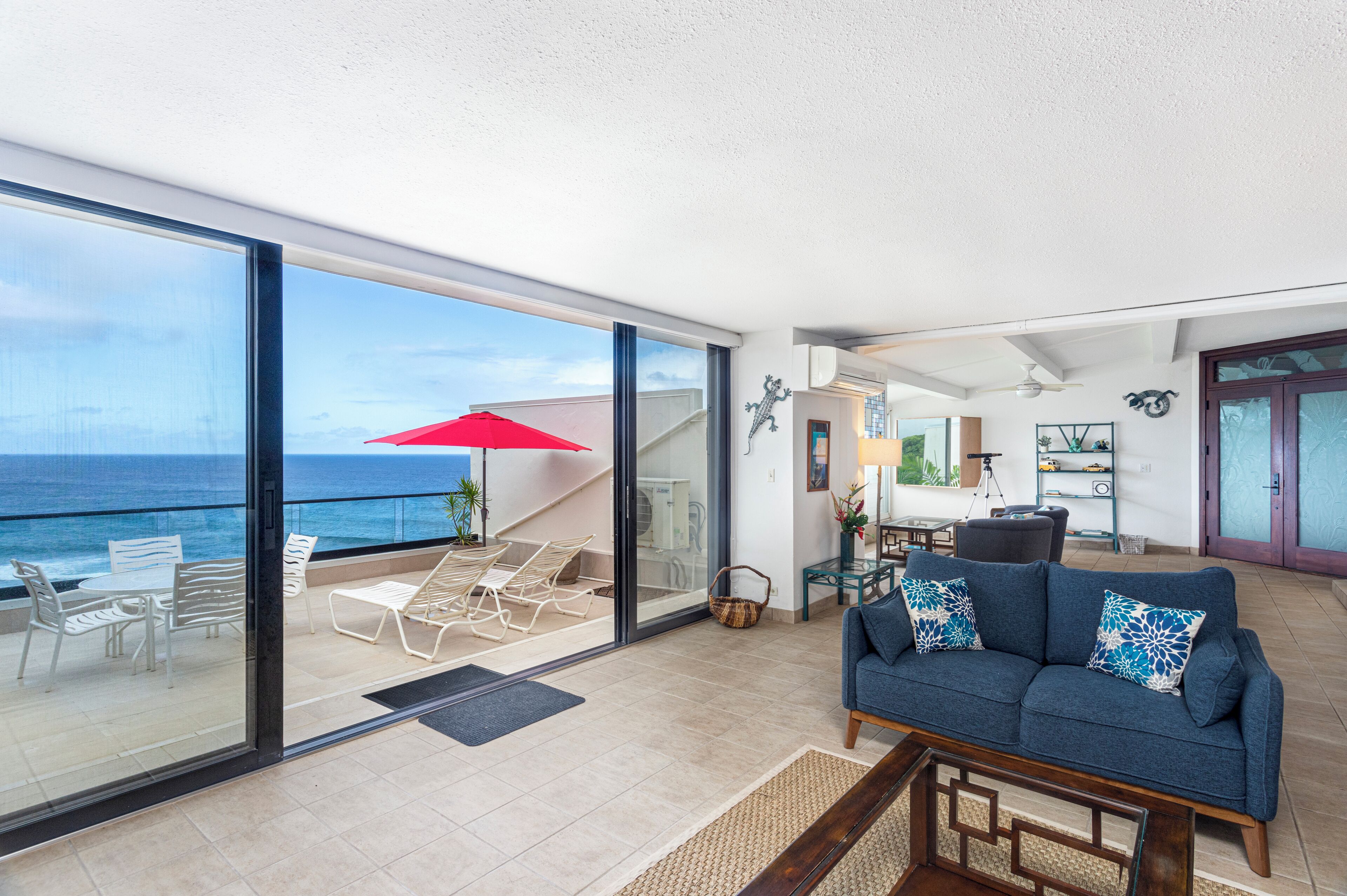 Smart TV, DVD player, books, music library