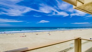 On the beach, sun-loungers - Gorgeous Ocean Front  Condo on the Boardwalk - Walk to Everything! (San Diego)