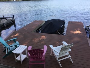 Terrace/patio -  Sunny Side Up, a Four Season Lakefront Retreat with Dock on Findley Lake.  (Findley Lake)
