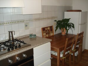 Fridge, oven, stovetop, dishwasher