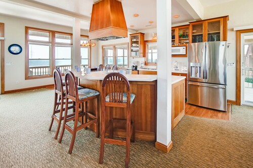 Premier Oceanfront Dog Friendly Home with Elevator, Hot Tub, and Tiki Bar