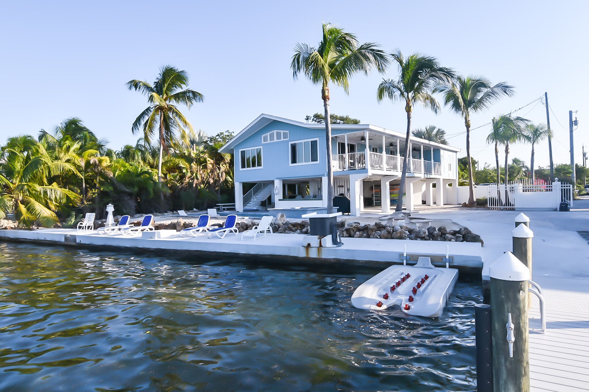 Oceanfront Private Gated Home Gulf side w/ Pool, Spa, Private Boat Ramp & Dock