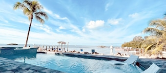 Oceanfront Private Gated Home Gulf side w/ Pool, Spa, Private Boat Ramp & Dock