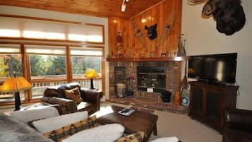 TV, fireplace, DVD player