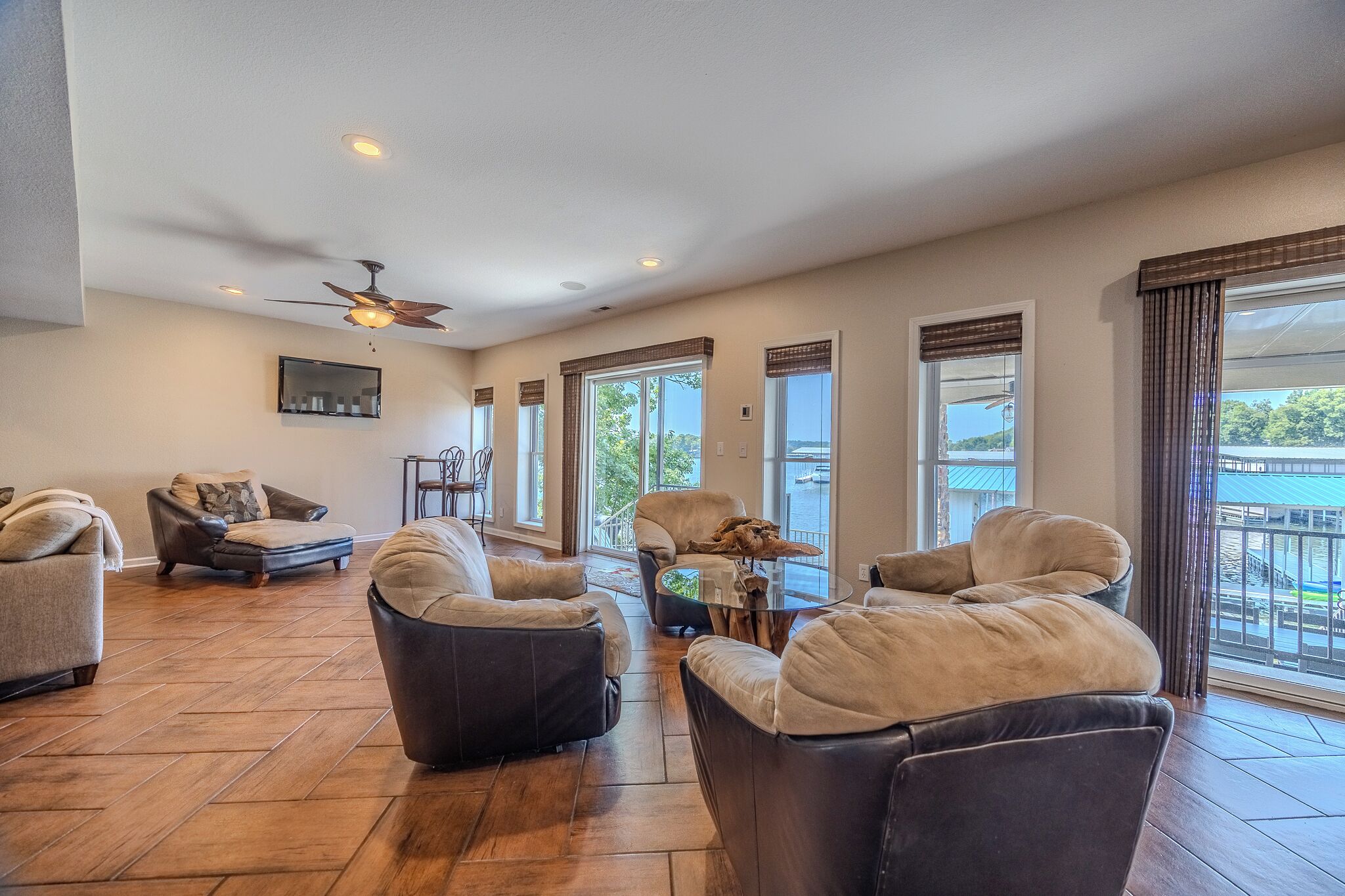 TV connectée, cheminée, lecteur de DVD, médiathèque