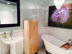 Hair dryer, towels, toilet paper