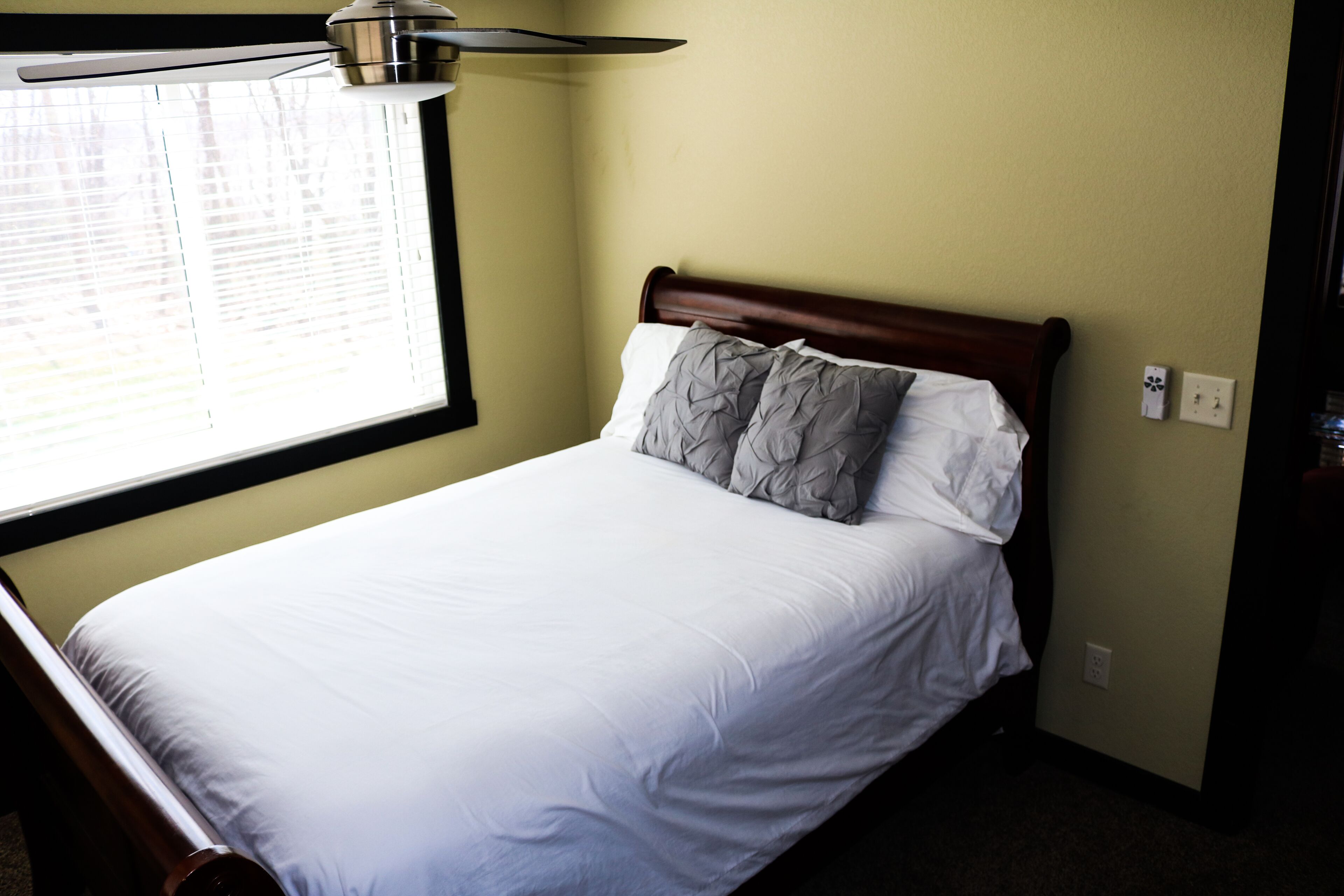 Master bedroom, brand new mattresses April 2016, full bed.