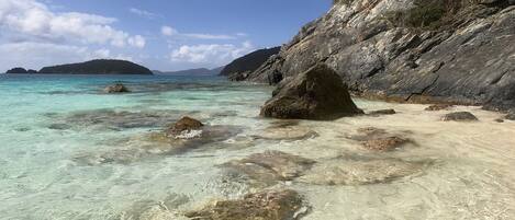 Sun-loungers, beach towels