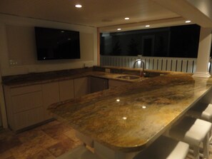 Fridge, microwave, oven, stovetop - 5 Star Harvey Cedars Oceanside with Heated Pool (Harvey Cedars)