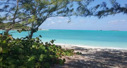 Private home with oceanviews and Stocking Island with short walk to Jolly Hall .