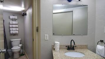 Hair dryer, towels