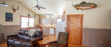 Televisión, chimenea y reproductor de DVD