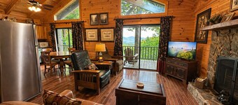 6 / 23-7 / 9 Åpne! Fantastisk Lake / Mtn View!Tilbaketrukket Boblebad Peis WIFI Hengekøye