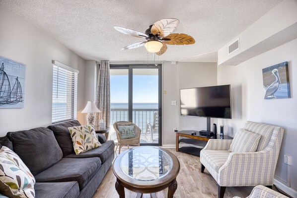 TV - 10%-off Summer Weeks Oceanfront 4-Bedroom 3-Bath Sleep-10-Pools-Hot Tub-Balcony (North Myrtle Beach)
