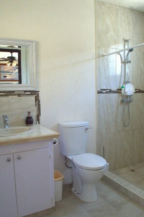 Shower, hair dryer, towels, shampoo - Trinity Breeze Apartment  (Christ Church)