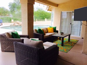 A heated pool - 4 Bedroom Single Story Golf Course Home, Heated Diving Pool + Slide, & Hot Tub  (Phoenix)