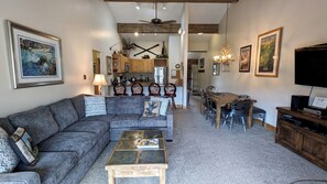 TV, fireplace, DVD player